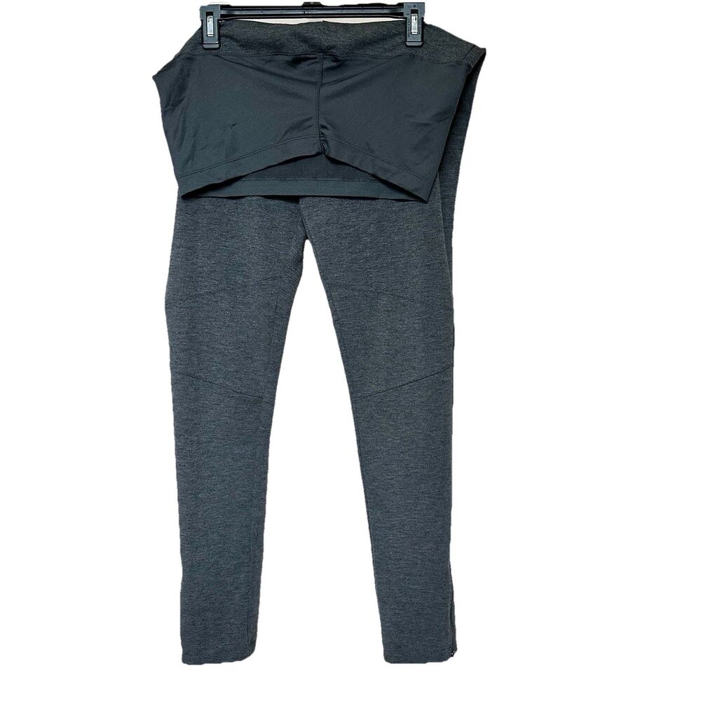 Liz Lange Maternity Pants Legging Med Full Belly Panel Stretch Gray Preppy Basic